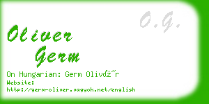 oliver germ business card